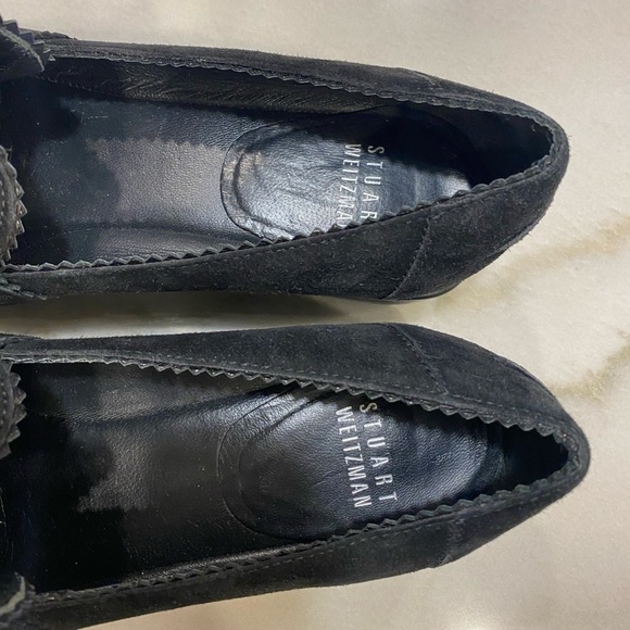 Stuart Weitzman Loafers Size 6 Black Suede Leather - Picture 4 of 15